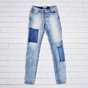 Womens Skinny Jeggings Mid Rise 5/27 Patches